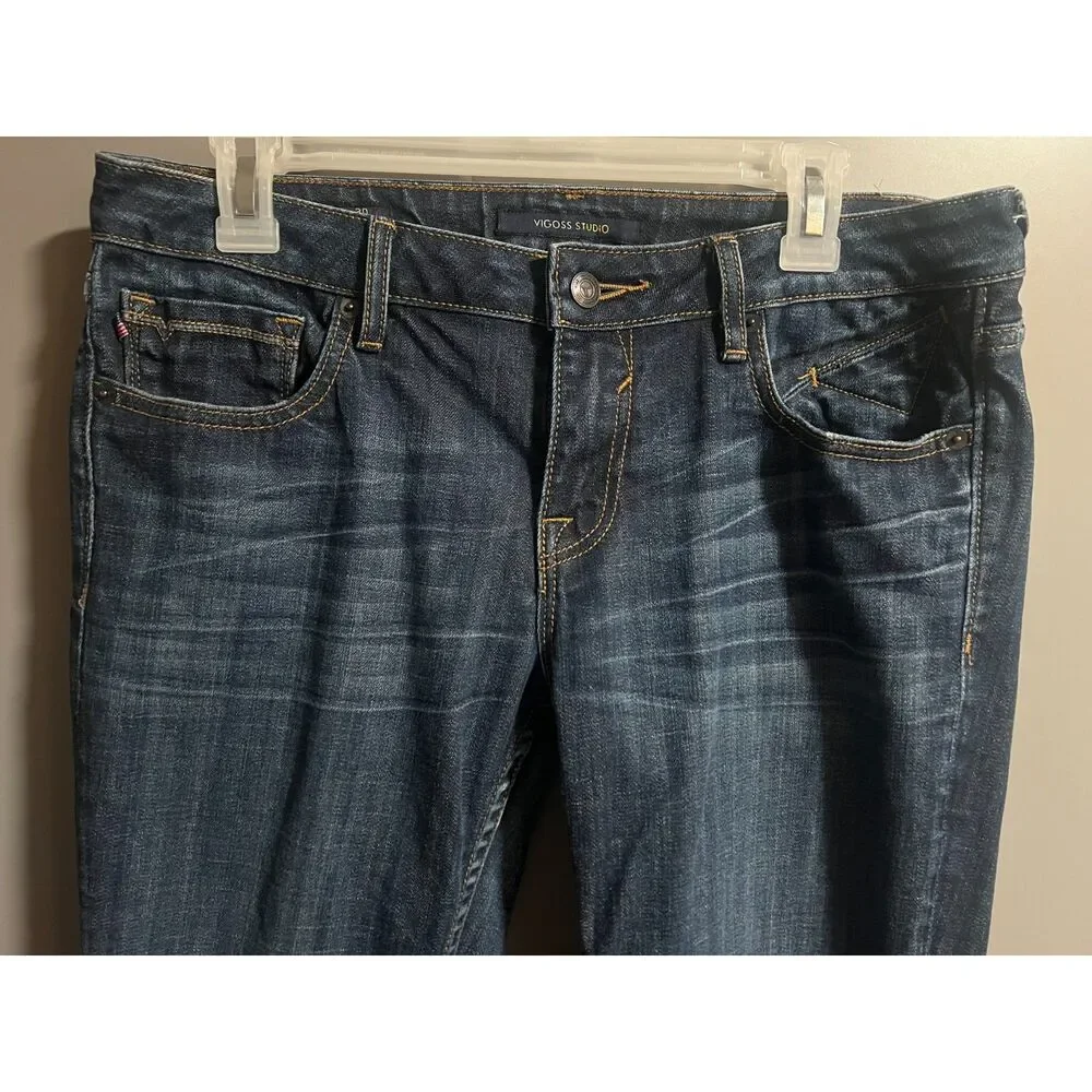 Vigoss Studio Women Straight Leg Denim Medium Wash Jeans P6194A 30 Cotton - Picture 2 of 8